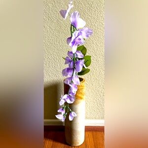 Studio Pottery Handmade Tall 12” Vase Signed by Artist 3.5” x 3.5” x 12”